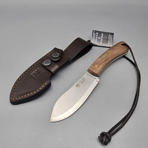 JOKER NESSMUK Messer Jagdmesser 14C28N Stahl Walnussholz Lederscheide CN132