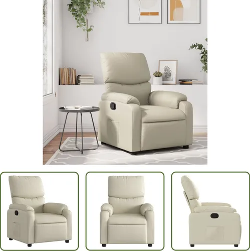 Relaxsessel Creme Kunstleder