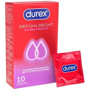 Durex Gefühlsecht Extra Feucht Kondome - Arzneimittel - Extra feuchte Kondome für maximales Gefühl und mehr Komfort beim Liebesspiel.