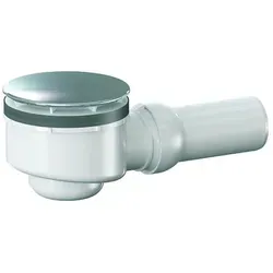 Dallmer Brausewannenablauf Orio DN 50 mit verchromter Haube - Sanitärinstallation - Hochwertiger Duschwannenablauf mit verchromter Haube, ideal für flache Duschwannen, verstellbares Kugelgelenk und komplett herausnehmbarer Geruchverschluss für einfache Reinigung.