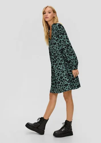 QS Minikleid Kleid Crêpe-Kleid mit All-over-Print