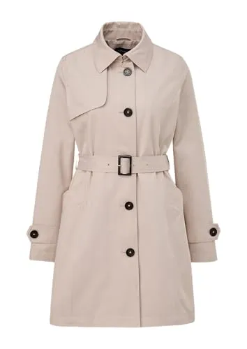 comma Trenchcoat - Damen-Mantel mit Umlegekragen und Bindegürtel, taillierte Slim Fit Passform, ideal für stilvolle Looks bei jeder Gelegenheit.