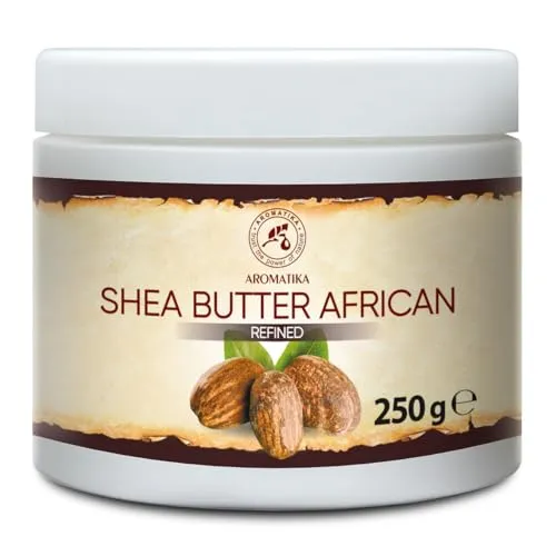 Sheabutter 250g - Butyrospermum Parkii - Raffiniert - Körperbutter - Karité Body Butter - Emollient - Shea Butter - für Sehr Trockene Haut - Haarkur - Hautpflege - Nägelpflege - Handpflege - Massage
