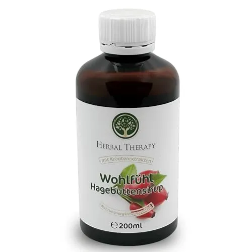 Herbal Therapy Wohlfühl Hagebuttensirup - Drogerie & Körperpflege: Natürlicher Immun-Booster mit hohem Vitamin C-Gehalt zur Stärkung der Abwehrkräfte und Förderung des allgemeinen Wohlbefindens.