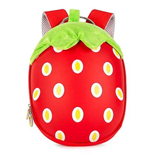 Boppi Kinder Rucksack Erdbeere - Schulranzen mit süßem Erdbeer-Design, ideal für kleine Abenteurer. Robuste, wasserabweisende Materialien und verstellbare Gurte sorgen für Komfort und Sicherheit unterwegs.