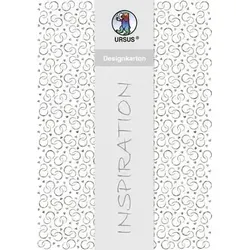 Designkarton 'Silber' 200g/qm A4 VE=25 Blatt Motiv 2 in silber von Ursus