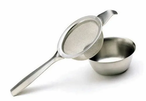 Sunnex Chai Teesieb Mit Tropfschale Edelstahl Aufgussfilter Küchenutensil