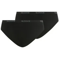 Sloggi Men Basic Mini 2P Briefs - Retroshorts für Herren, 2er Pack aus langlebiger Baumwolle mit LYCRA für optimalen Tragekomfort und besonders weichem Taillenband.