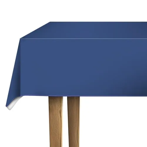 d-c-fix Wachstuchtischdecke – Deep Blue (140 x 180 cm eckig) – Tischunterlage für Küchen- und Esstisch – lebensmittelechtes & abwaschbares Esstischset