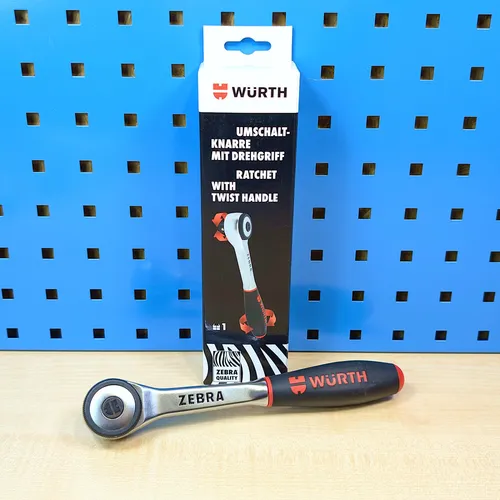 Würth Zebra 3/8 Zoll Ratsche Drehgriffratsche Umschaltknarre mit 360°-Drehgriff