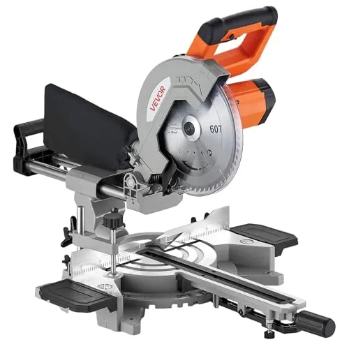 VEVOR Kapp- & Gehrungssäge mit Zugfunktion, 254 mm Sägeblatt, 1800 W