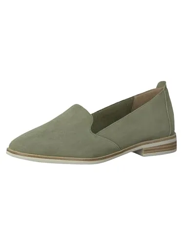 Tamaris Slipper 1-24298-42 TOUCH-IT Slipper in Grün 37 EU - Halbschuhe mit innovativer TOUCH-IT Technologie für höchsten Komfort. Aus 100% Leder, ideal für den Alltag und mit runder Schuhspitze.