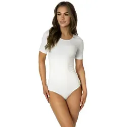 Alkato Kurzarmbody Kurzarm Bodysuit mit Rundhalsausschnitt