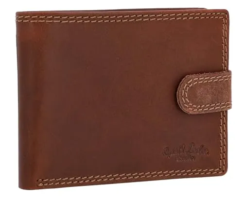 Gusti Geldbörse Leder - Gustav Herren Portemonnaie mit RFID-Schutz - Herren-Geldbörse aus hochwertigem Leder, schützt deine Karten mit integriertem RFID-Schutz und überzeugt durch zeitloses Design. Ideal für den täglichen Gebrauch.