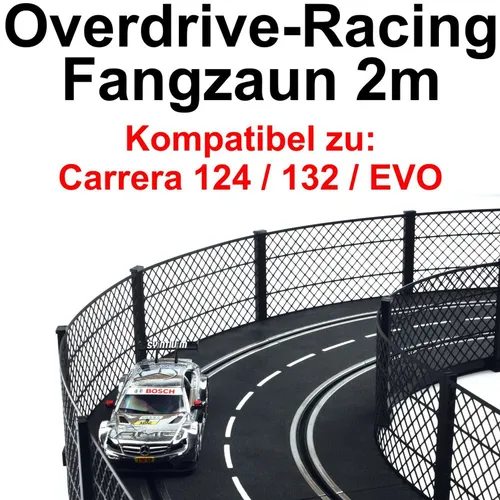 2m Zaun Fangzaun für Carrera Digital 124 132 EVO Kurven Geraden Leitplanke Bande