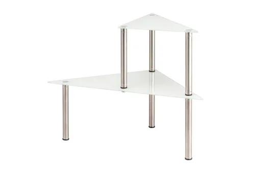 bremermann Küchenregal Glas-Eckregal, Küchenregal mit Glasplatten und Edelstahlfüßen