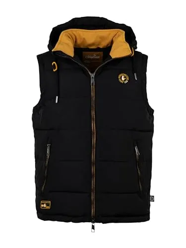 SCHIETWETTER Herren Steppweste Strandräuber Michael - Funktionsjacke mit winddichter, wasserabweisender Füllung, ideal für Übergangszeiten und Outdoor-Aktivitäten. Verstellbare Kapuze und praktische Taschen bieten zusätzlichen Komfort.