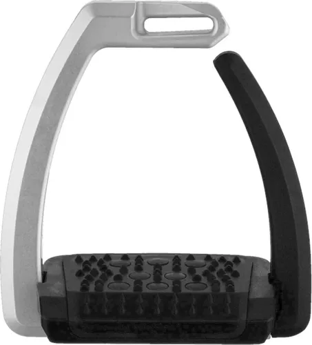 Produktbild Sprenger Aero-Steigbügel schwarz eloxiert 120 mm Trittweite, Farbe:schwarz-silber, Größe:120 mm
