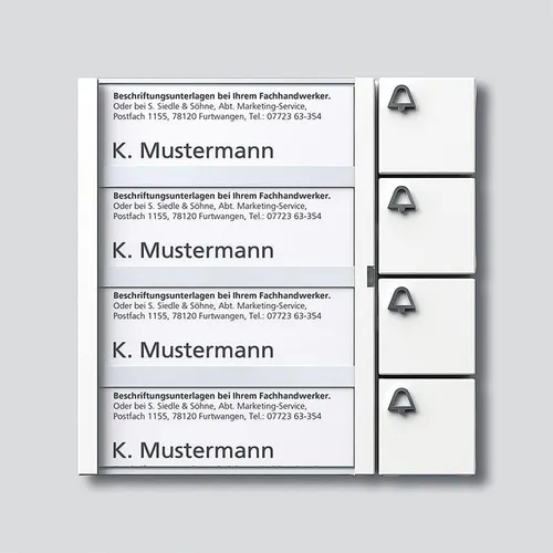 Siedle TM 612-4 W Tasten-Modul mit 4 Ruftasten von Siedle