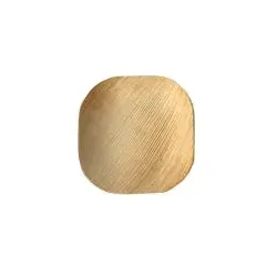 Papstar Pure Teller Palmblatt, eckig 87417 , 1 Packung = 25 Stück, 10 x 10 x 1,5 cm