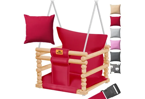 KIDIZ Babyschaukel - Sicherer Schaukelsitz mit Polsterung - Babyschaukeln für Kinder von 0,5 bis 3 Jahren, mit robustem Design, sicherem Gurt und abnehmbarem Polsterkissen für maximalen Komfort und Sicherheit drinnen und draußen.