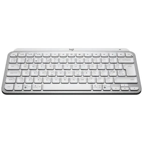 Logitech MX Keys Mini - Drahtlose Tastatur in Silber-Weiß - Tastatur mit intelligenter Hintergrundbeleuchtung, die sich automatisch an Lichtverhältnisse anpasst und die Verbindung zu bis zu drei Geräten ermöglicht.