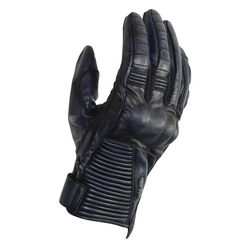 Trilobite Café Motorradhandschuhe, blau, Größe M für Männer - Motorradhandschuhe aus superstarkem Aramid-Futter und abriebfestem Ziegenleder, mit verstellbarem Klettband für optimalen Halt und Schutz.