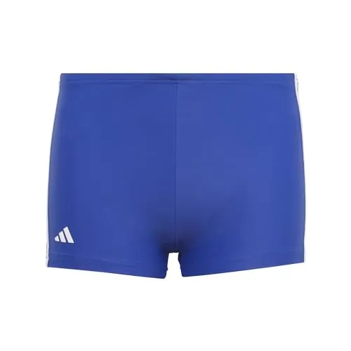 adidas Jungen Classic 3-Stripes Swim Boxers, Semi Lucid Blue/White, 13-14 Years