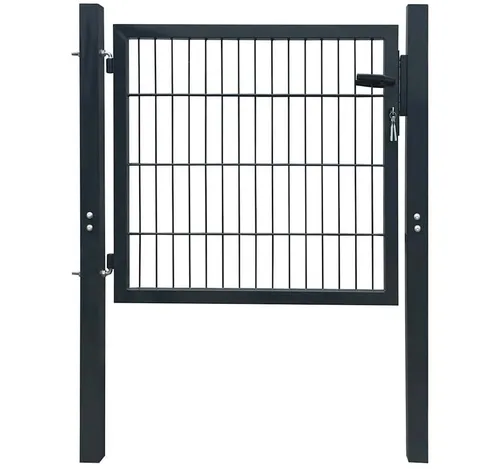 Zauntor Stahl Anthrazit 105x150 cm - Robustes Gartentor aus Stahl in stilvollem Anthrazit, ideal für den Außenbereich. Mit einer Höhe von 150 cm und einer Breite von 105 cm bietet es Sicherheit und ansprechendes Design.