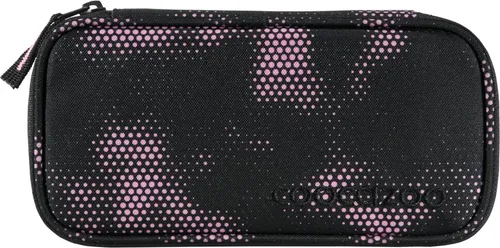 Coocazoo Mäppchen Pink Illusion - Großes Etui in schwarz-pink mit Fächern für Stundenplan, Lineal und Zirkel, nachhaltig aus recycelten Materialien