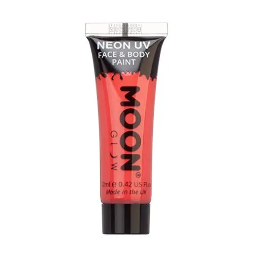 Moon Glow – Intensiv Neon UV Körperfarben Bodypaint - 12ml Rot