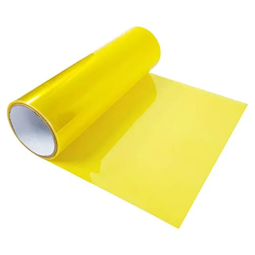 Scheinwerferfolie 30x100 cm | Rückleuchtenfolie aus robuster Polymerfolie | Blinkerfolie Selbstklebende zum Schutz vor Kratzern und Witterung | Lampenfolie für Auto und Motorrad | Gelb