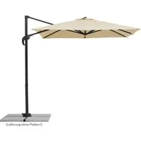 Schneider SET Ampelschirm Rhodos Junior 230x230cm - Quadratischer Ampelschirm mit 2,3 m Breite, inklusive Ständer und Hülle. Ideal für schattige Plätze im Garten oder auf der Terrasse.