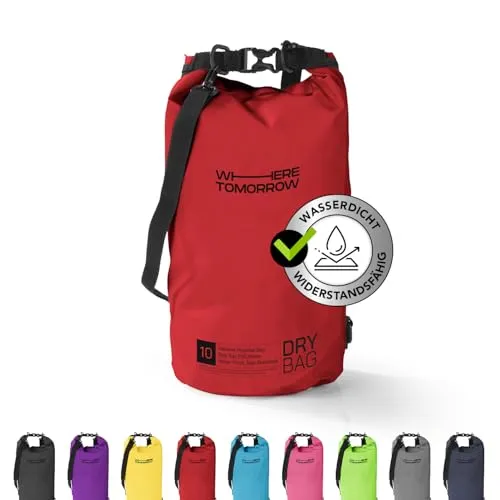 DoYourOutdoor Where Tomorrow Dry Bag Tasche 5L rot | Wasserdichter Rucksack | Wasserfester Beutel & Packsack | Drybag ideal für Boot, Kajak, Angeln und Camping