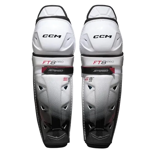CCM JETSPEED FT8 PRO Schienbeinschoner für Hockey - Hochwertige Schienbeinschoner für den professionellen Einsatz, bieten optimalen Schutz und Bewegungsfreiheit. Mit innovativem Thermoregulationssystem und atmungsaktiven Materialien für besten Komfort.