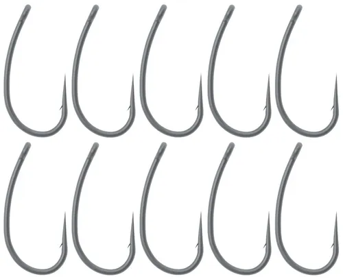 RidgeMonkey Ape-X Curve Barbed - 10 Karpfenhaken, Größe:4