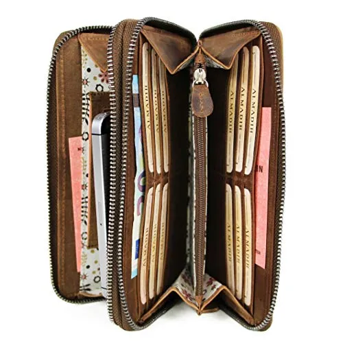 ALMADIH Geldbörse GIANA in braun von Almadih