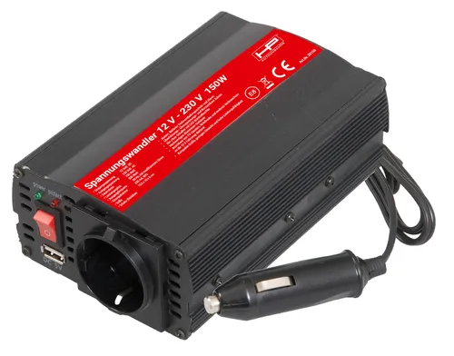 SPANNUNGSWANDLER 12-230V 150-300W - Leistungsstarker Spannungswandler für 150-300W, ideal für Reisen und den Einsatz im Auto, sorgt für zuverlässige Stromversorgung von Geräten.