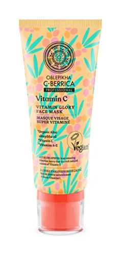 Natura Siberica OBLEPIKHA C-BERRICA Vitamin Glory Gesichtsmaske - Glättende Vitamin-C-Maske für Feuchtigkeit & Spannkraft - 100 ml
