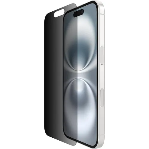 Belkin ScreenForce InvisiGlass iPhone 16 Sichtschutz - kratzfeste Schutzfolie aus recyceltem Glas, mit Anti-Microbial Beschichtung und einfachem Anbringungsset