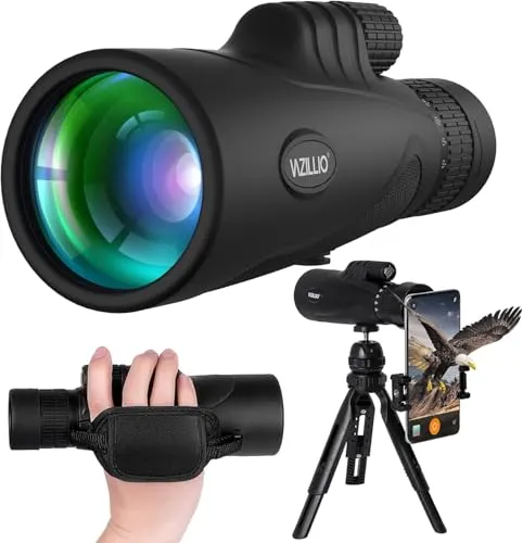 Monokular Teleskop 10-30x50 HD - Ferngläser mit 10-30-facher Vergrößerung, wasserdicht und ideal für Vogelbeobachtung, Camping und Jagd. Inklusive Smartphone-Halterung und Stativ für verwacklungsfreie Aufnahmen.