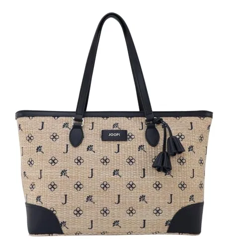 Joop! MARIELLA Shopper L Dunkelblau - Stylische JOOP! Schultertasche im Logo-Muster, ideal für den Alltag. Geräumiges Hauptfach mit Platz für alles Wichtige. Maße: 48 x 27,5 x 14 cm.
