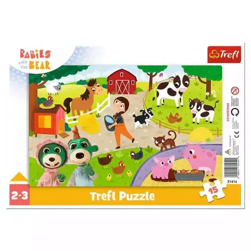 Puzzle ramkowe 15 Urocze Bobaski TREFL Trefl 5900511314144