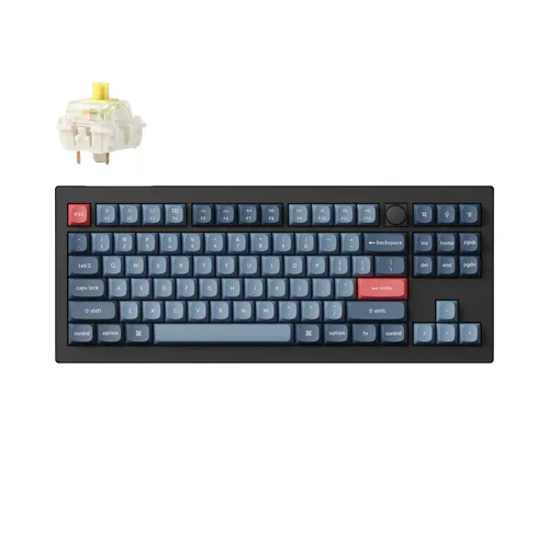 Keychron V3 Max QMK - Mechanische Tastatur mit RGB-Hintergrundbeleuchtung - Kabellose TKL-Tastatur mit Gateron Jupiter Schaltern, Hot-Swappable und individueller Programmierbarkeit für ein optimales Tippgefühl und Gaming-Leistung.