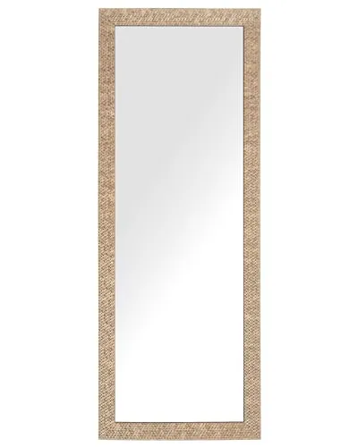 Moderner Wandspiegel Ajaccio mit Messingrahmen 50 x 130 cm in gold von Beliani