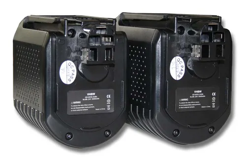 vhbw 2x Akku Ersatz für Würth 0702300924, 702 300 824, APBO/SL 24V, WA 24V für Werkzeug (3000 mAh, NiMH, 24 V)