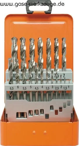 Spiralbohrer-Kassette HSS-G DIN 338 Typ N Basic19-tlg.  Bohrerset 60318