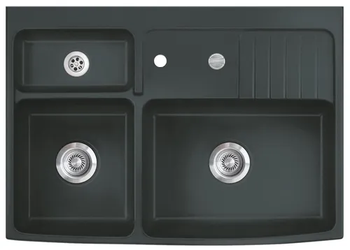 KeraDomo Elementspüle CENTRA 90 EIBE für 60 cm AP-Tiefe von systemceram