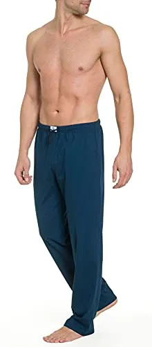 HAASIS BODYWEAR Herren Pyjamahose lang, GOTS zertifiziert - Bequeme Herren Pyjamahose aus 100% Bio-Baumwolle mit seitlichen Taschen und Gummibund für perfekten Sitz. Pflegeleicht und strapazierfähig – ideal für entspannte Nächte und gemütliche Tage.
