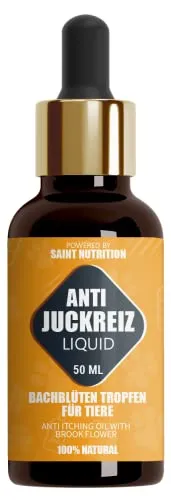 Saint Nutrition® JUCKREIZ Tropfen für Hund & Katze bei Hautreizungen – hochdosierte Soforthilfe gegen Juckreiz - pflegt Haut und Fell 50 ml